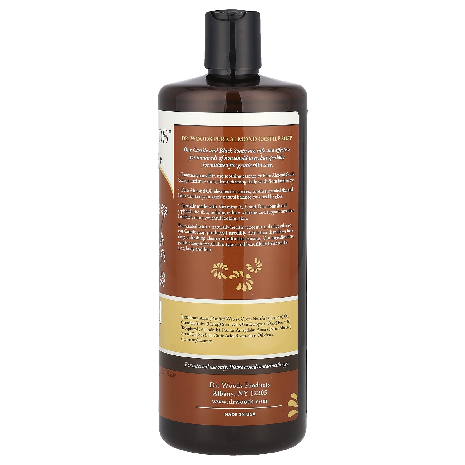 Dr. Woods, Almond Castile Soap, 32 fl oz (946 ml)