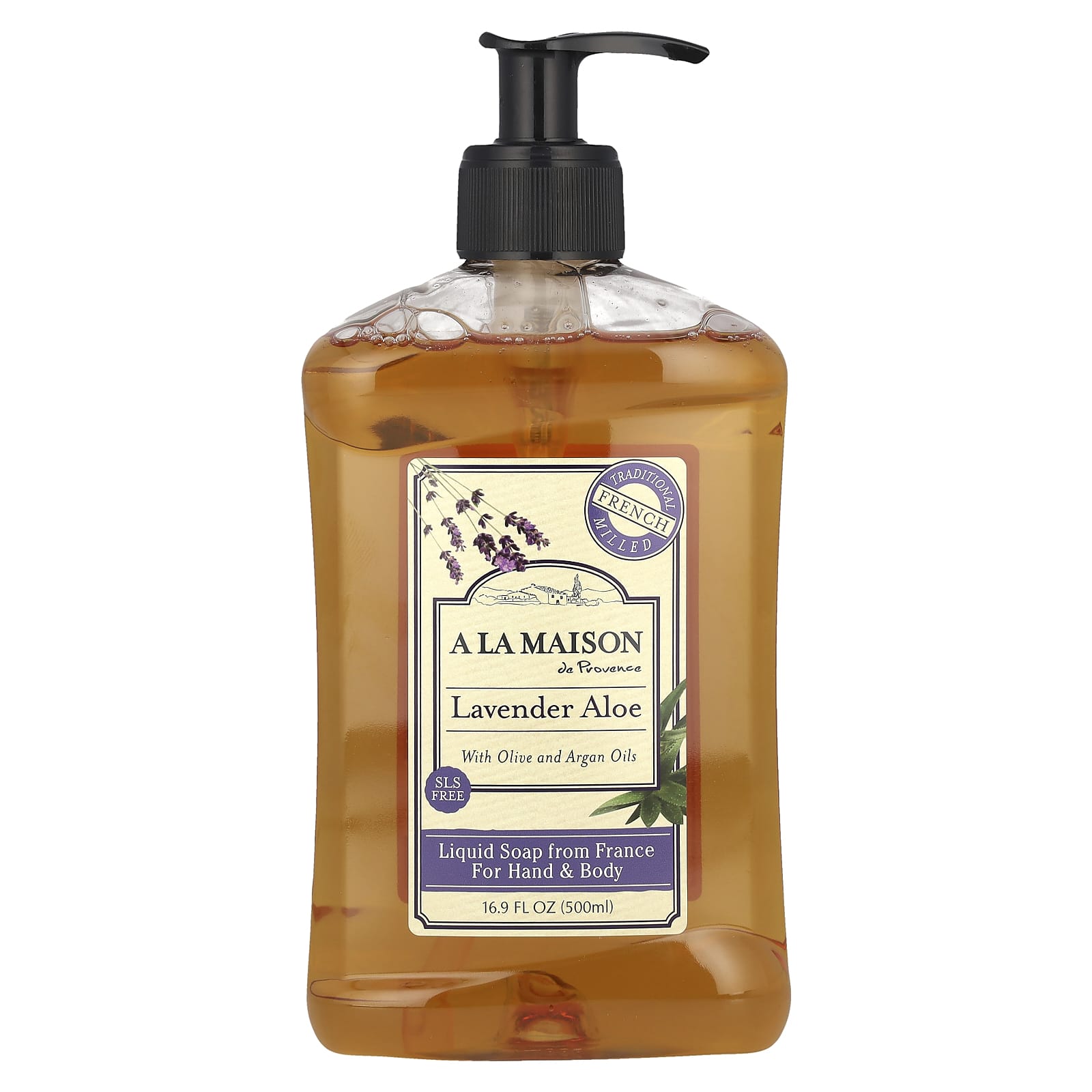 A La Maison de Provence, Liquid Soap For Hand & Body, Lavender Aloe, 16.9 fl oz (500 ml)