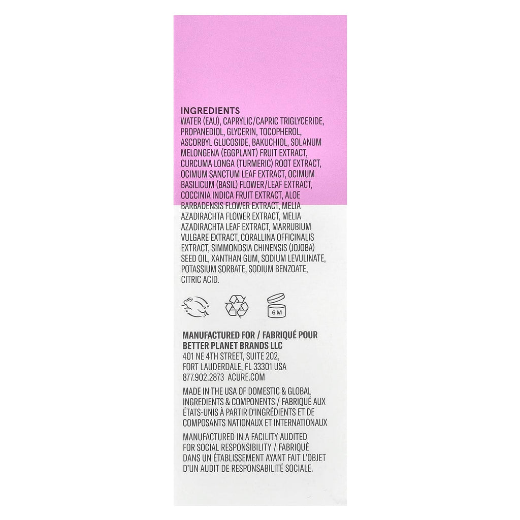 ACURE, Radically Rejuvenating Dual Phase Bakuchiol Serum™, 0.67 fl oz (20 ml)