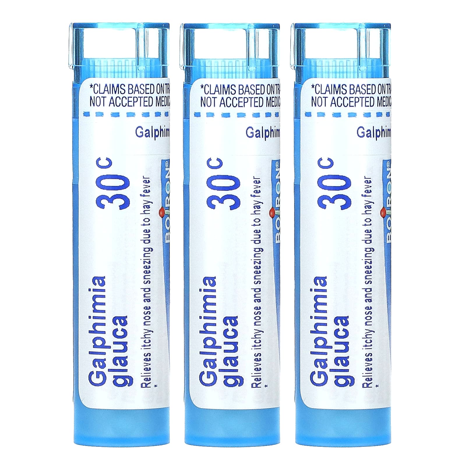 Boiron, Galphimia Meltaway Pellets, 3 Tubes, 80 Pellets Each