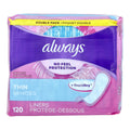 Always, Thin Daily Liners, Unscented , 120 Liners