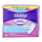 Always, Thin Daily Liners, Unscented , 120 Liners