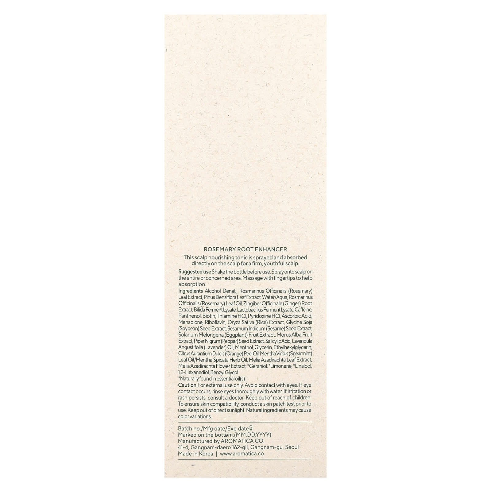 Aromatica, Root Enhancer, Rosemary, 3.3 fl oz (100 ml)