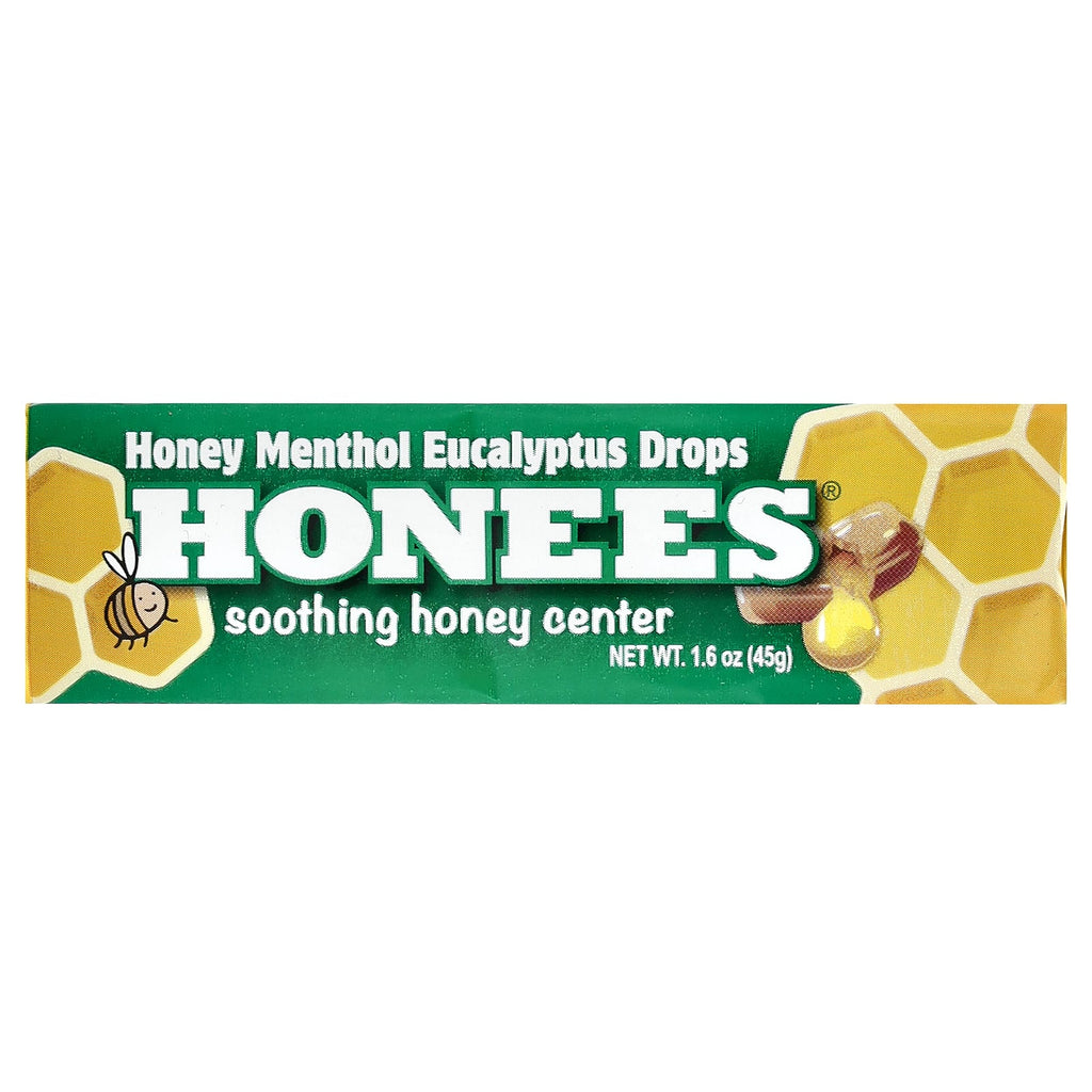 Honees, Honey Menthol Eucalyptus Drops, 1.6 oz (45 g)
