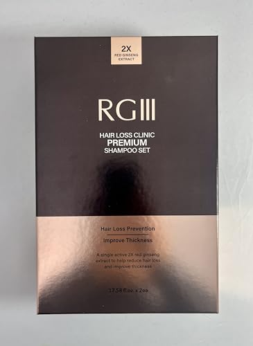 RG3 RGIII Premium Hair Loss Shampoo Two Bottle Set