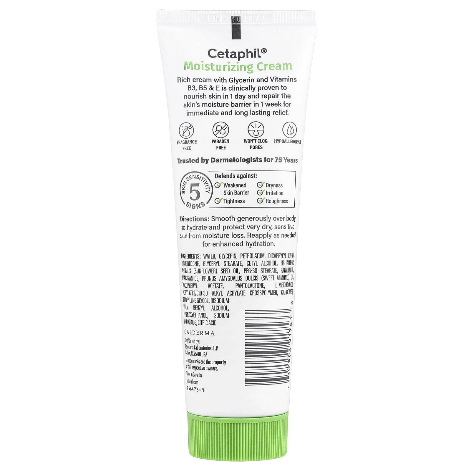 Cetaphil, Moisturizing Cream, Fragrance Free, 3 oz (85 g)