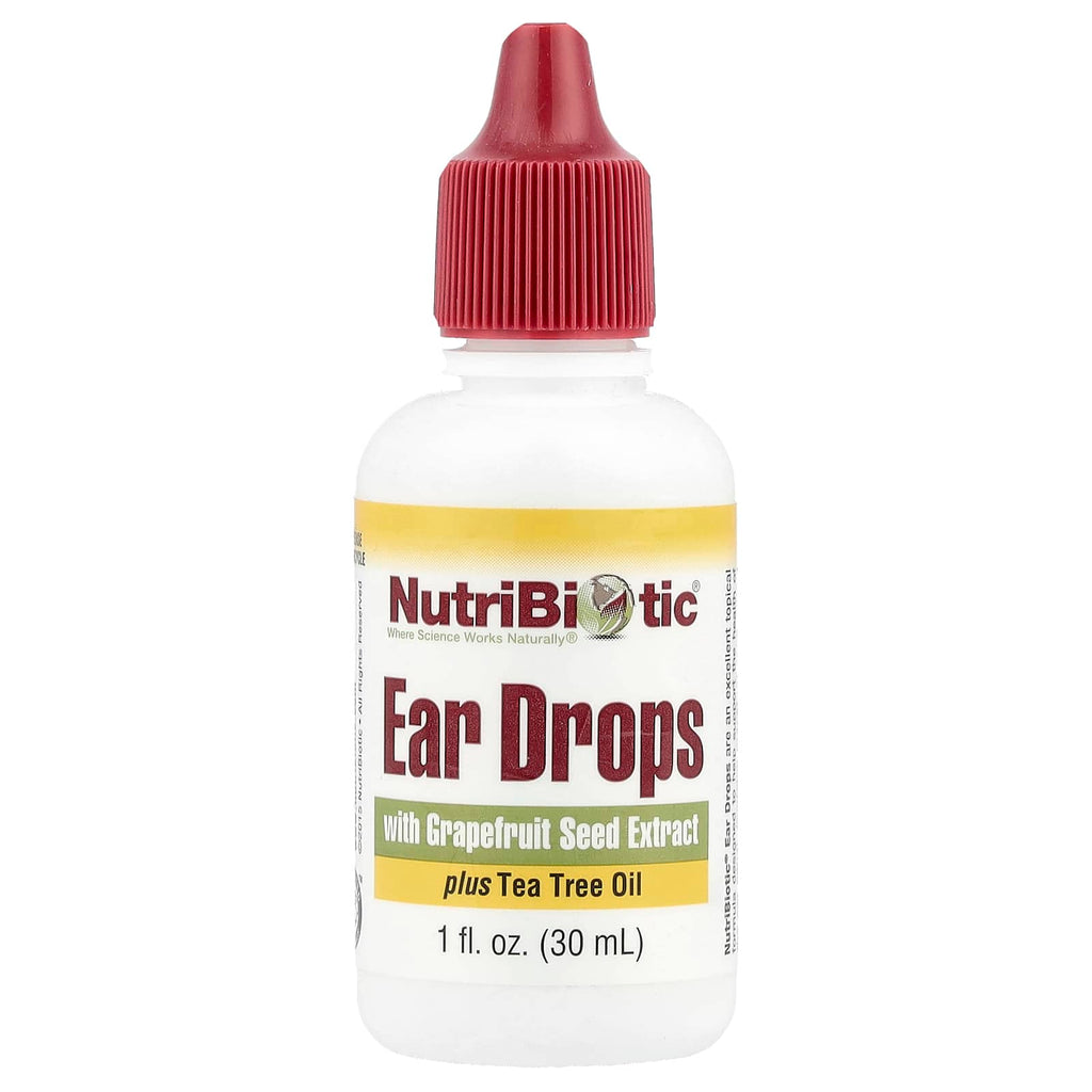 NutriBiotic, Ear Drops with Grapefruit Seed Extract Plus Tea Tree Oil, 1 fl oz (30 ml)