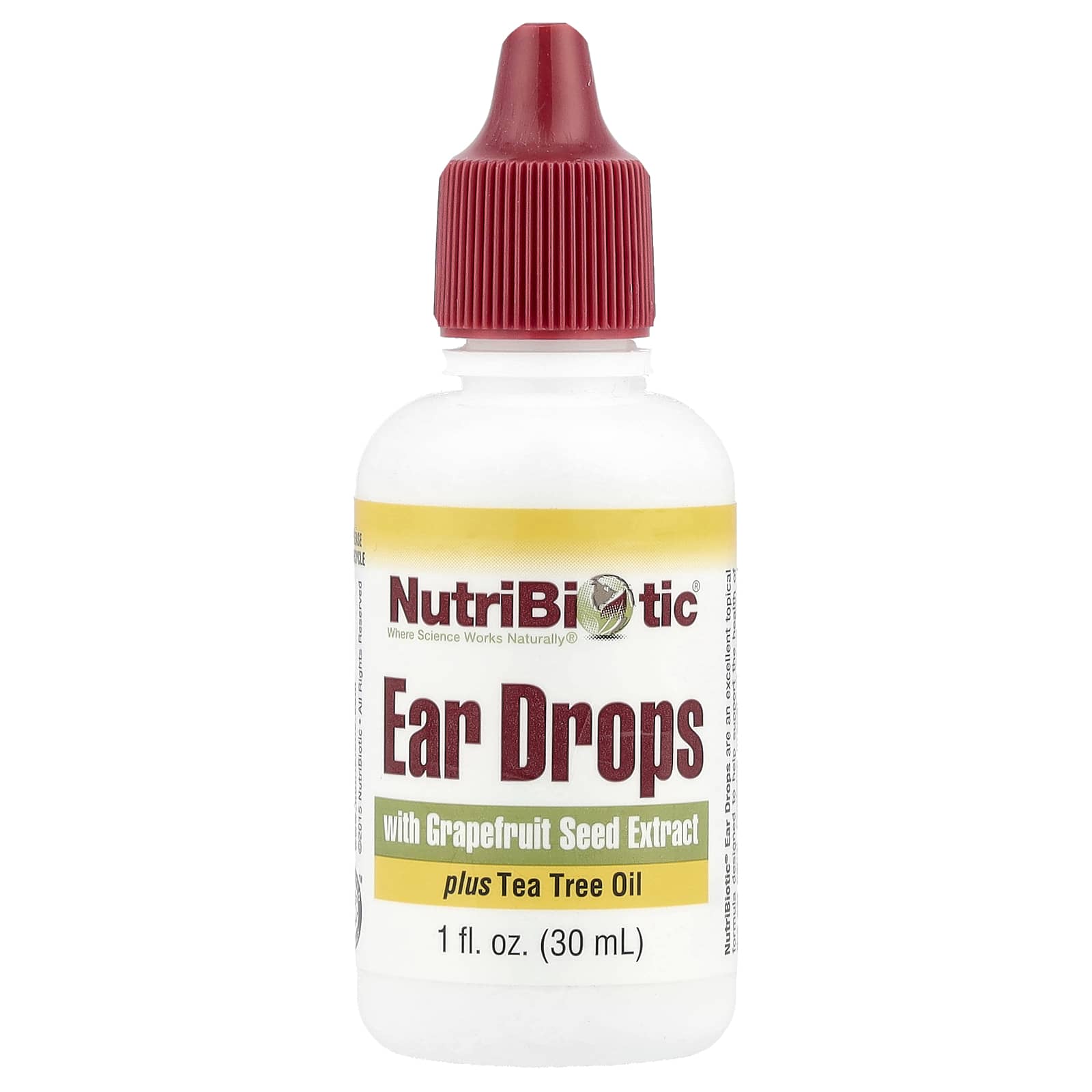 NutriBiotic, Ear Drops with Grapefruit Seed Extract Plus Tea Tree Oil, 1 fl oz (30 ml)