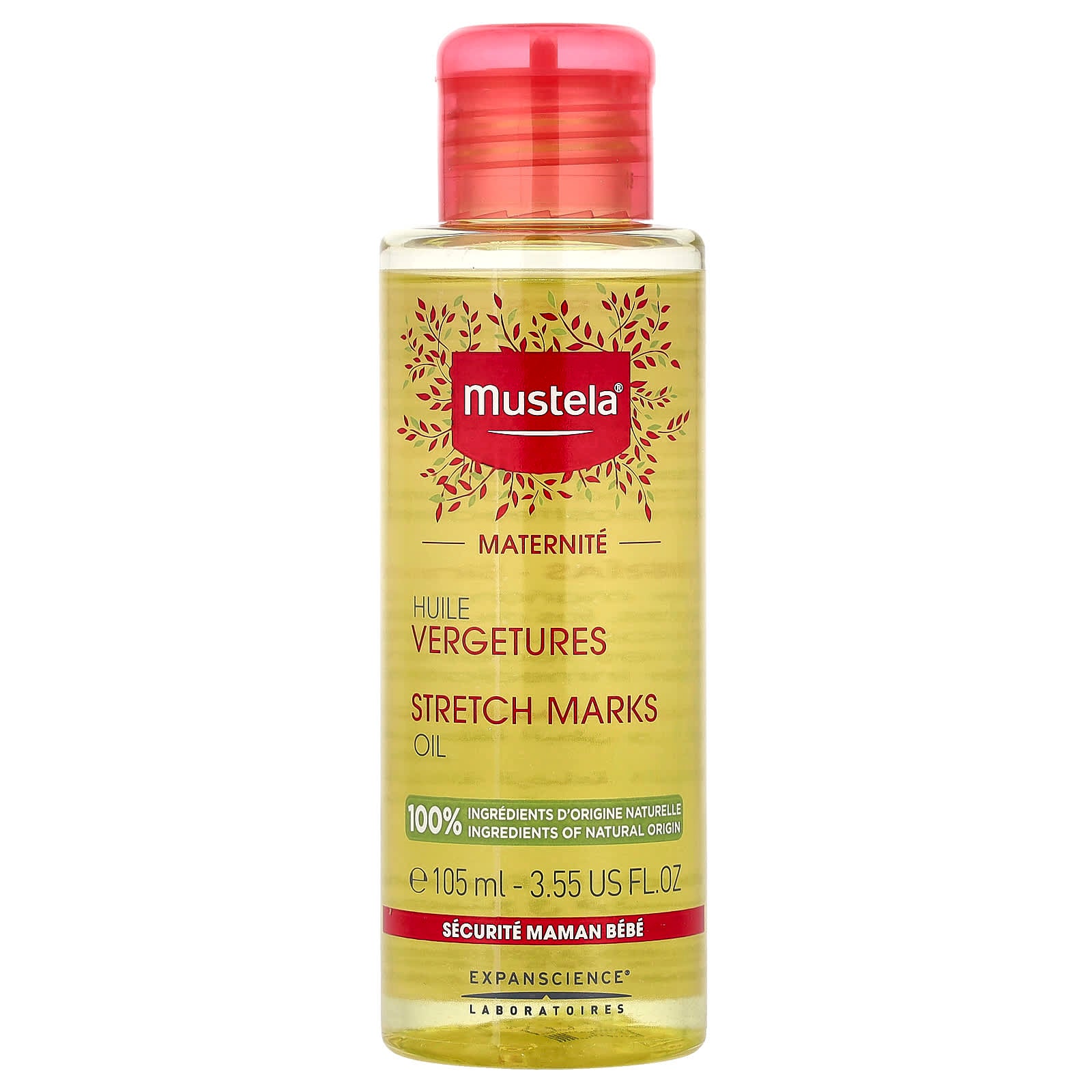 Mustela, Stretch Marks Oil, Fragrance-Free, 3.55 fl oz (105 ml)