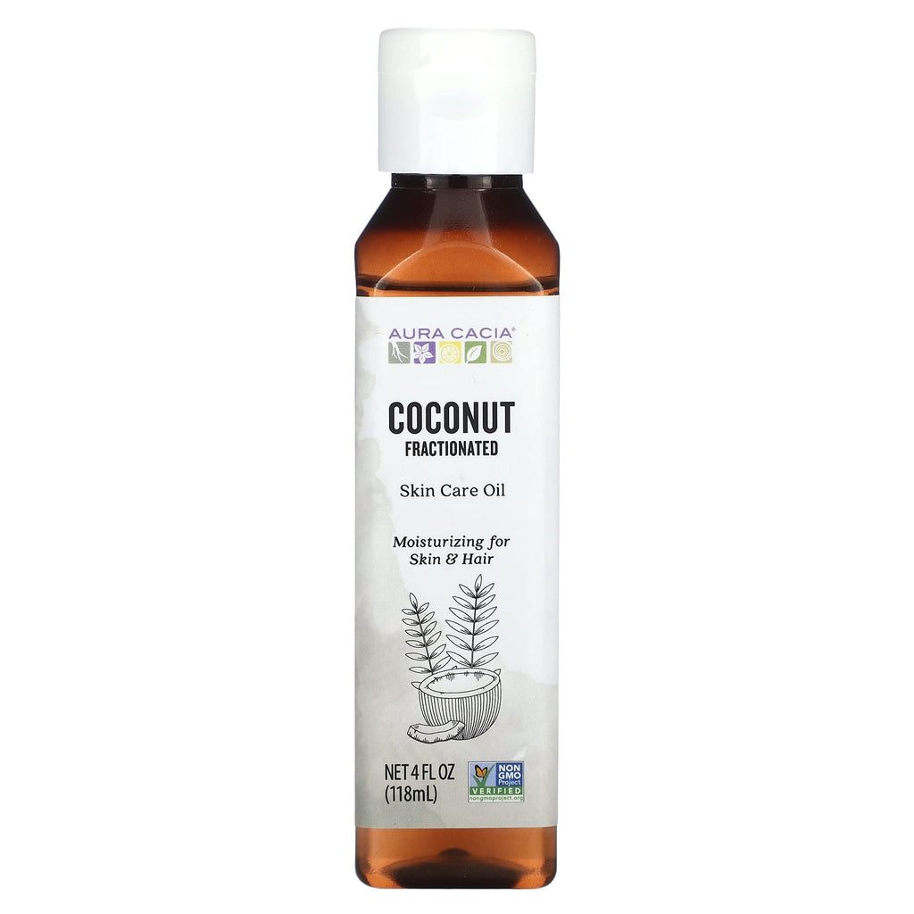 Aura Cacia, Fractionated Skin Care Oil, Coconut , 4 fl oz (118 ml)
