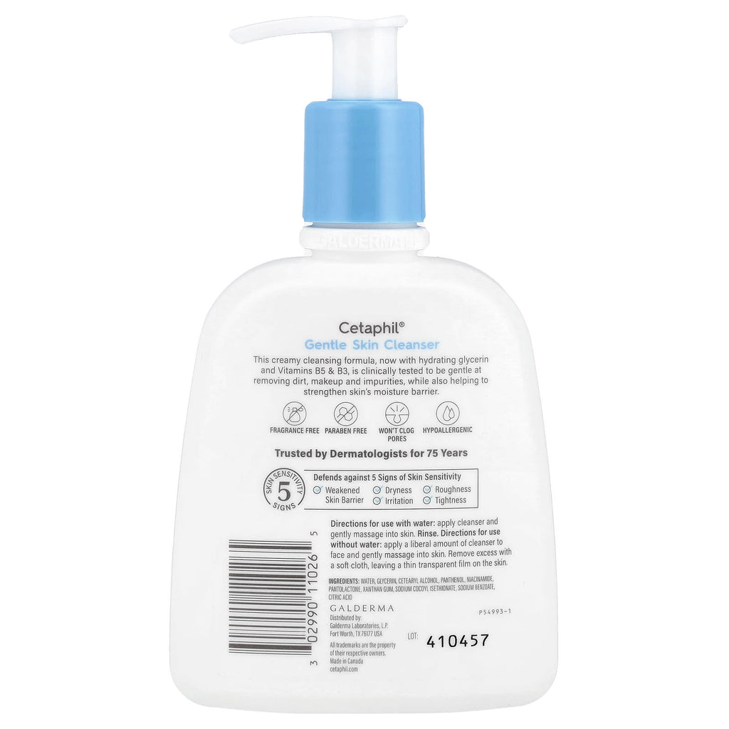 Cetaphil, Gentle Skin Cleanser, Normal to Dry Skin, Fragrance Free, 8 fl oz (237 ml)