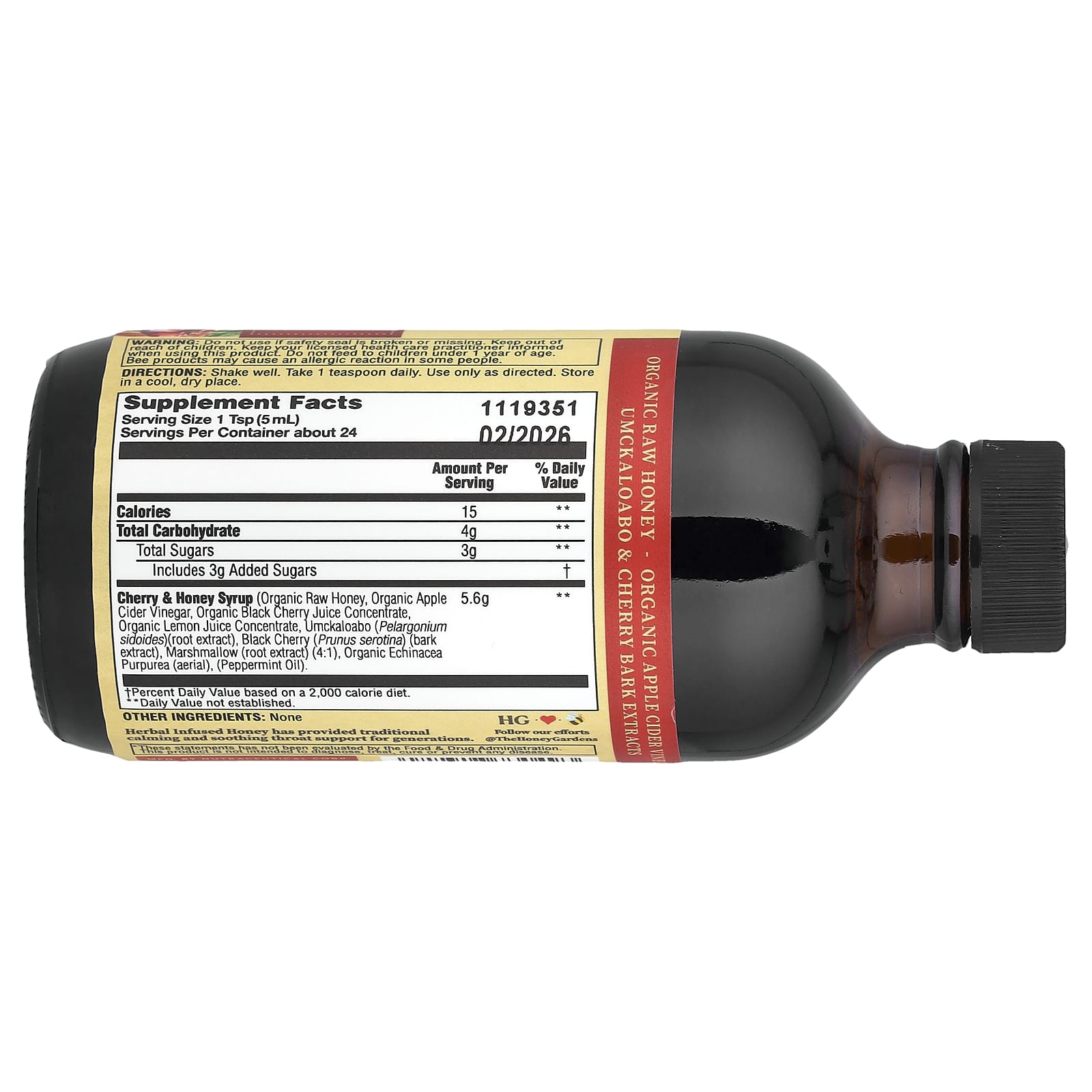 Zand, Soothing Throat Syrup, Cherry & Honey, 4 fl oz (118 ml)