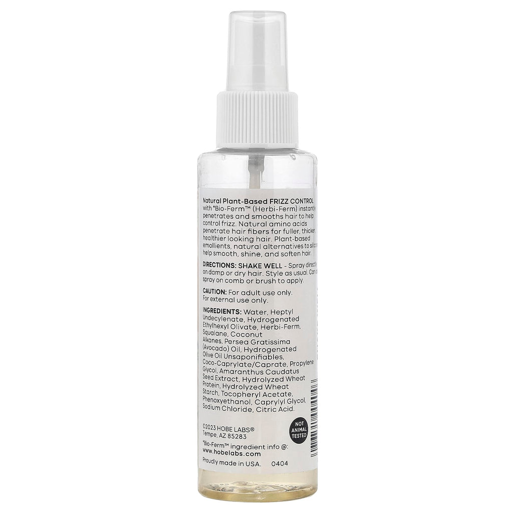 Hobe Labs, Energizer, Bi-Phase Natural Plant-Based Frizz Control, For Dry, Damaged & Color-Treated Hair, 4 fl oz (113.7 ml)