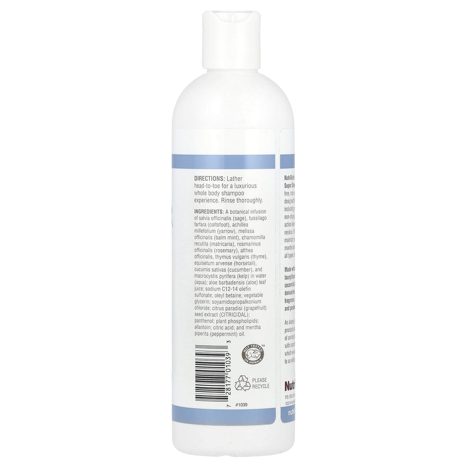 NutriBiotic, Super Shower Gel, Non-Soap, Fragrance Free, 12 fl oz (355 ml)
