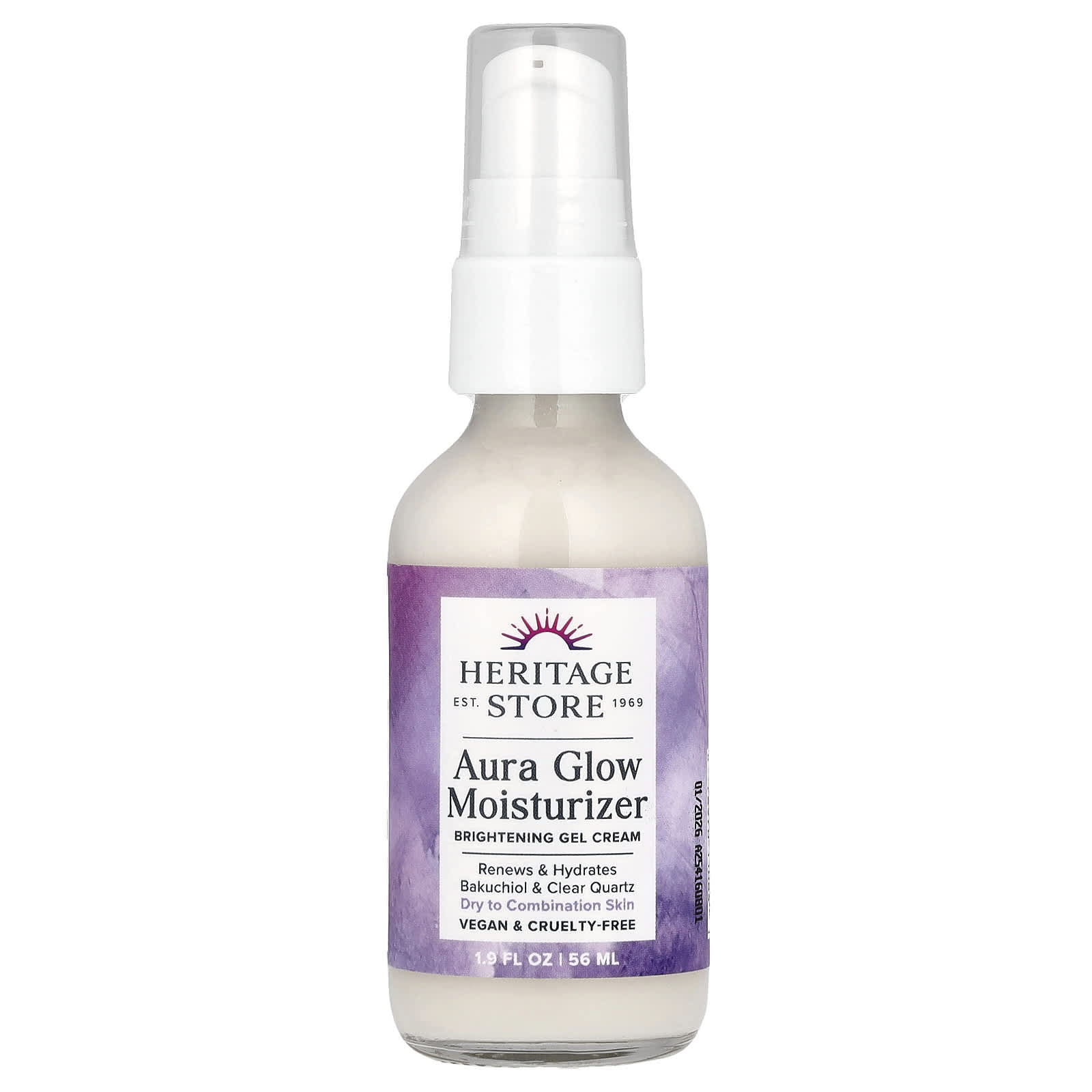 Heritage Store, Aura Glow Moisturizer, Brightening Gel Cream, 1.9 fl oz (56 ml)