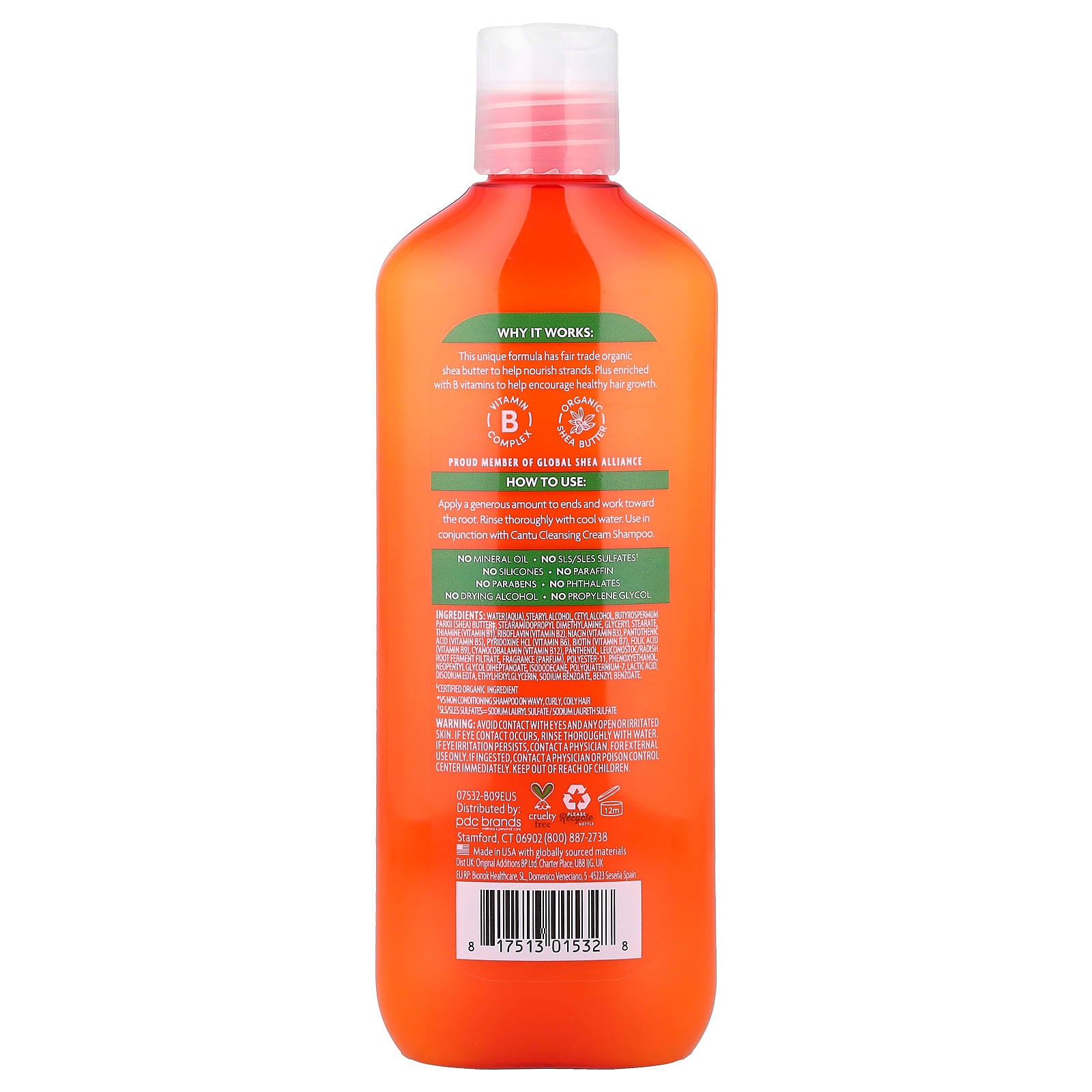 Cantu, Shea Butter, Sulfate-Free Hydrating Cream Conditioner, For Natural Curls, Coils & Waves, 13.5 fl oz (400 ml)
