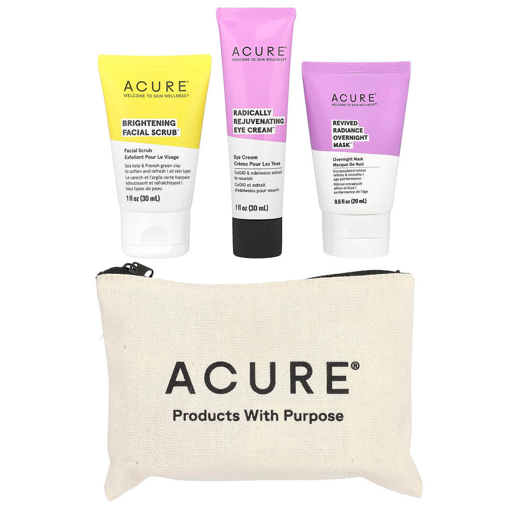 ACURE, iHerb Exclusive, Skincare Beauty Bag, 4 Items
