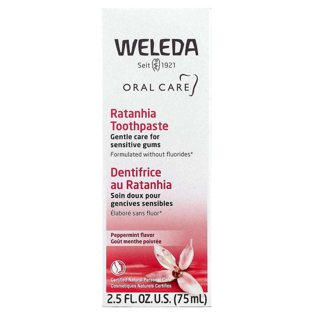 Weleda, Oral Care, Ratanhia Toothpaste, Peppermint, 2.5 fl oz (75 ml)
