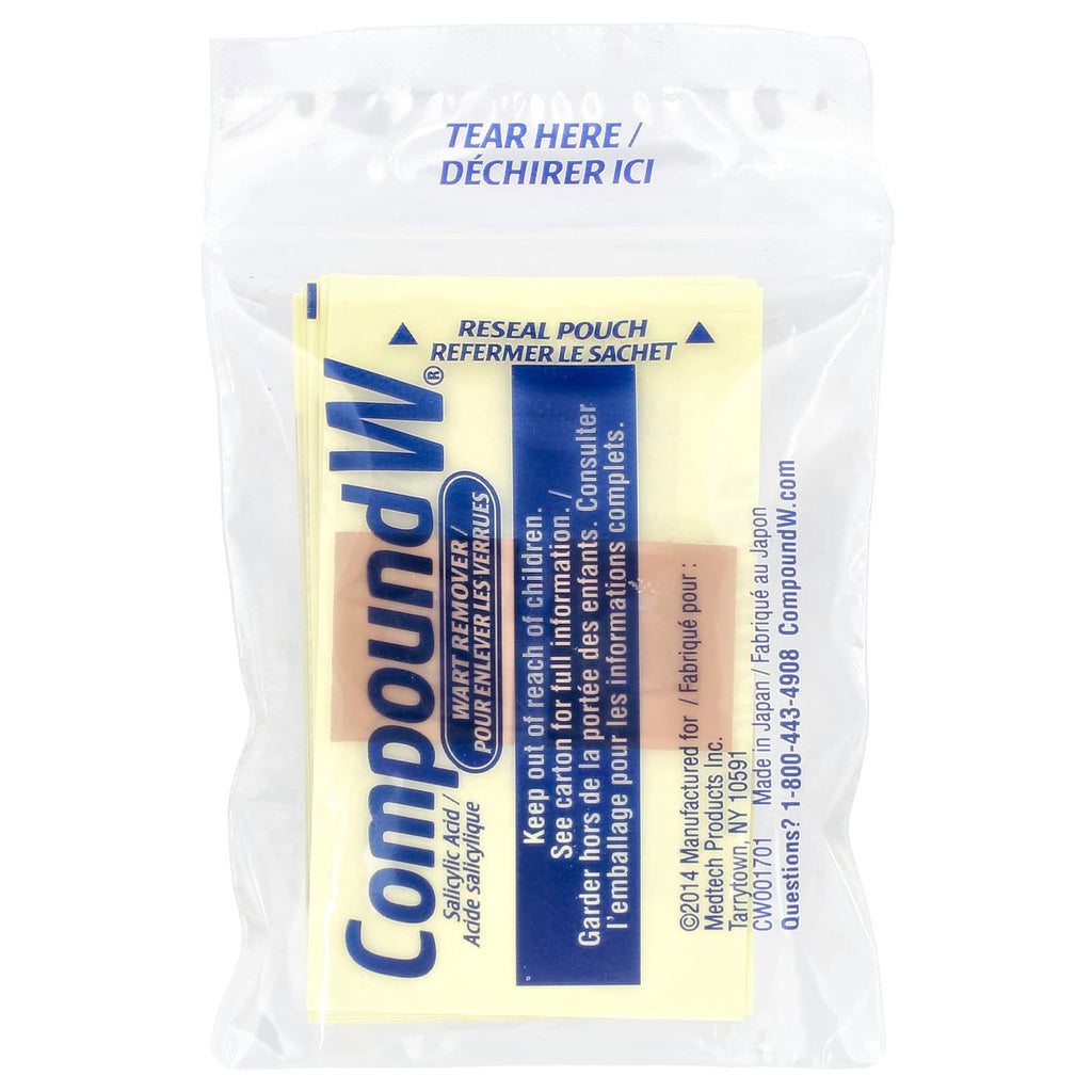 Compound W, Wart Remover, One Step Invisible Strips, Maximum Strength, 14 Medicated Strips