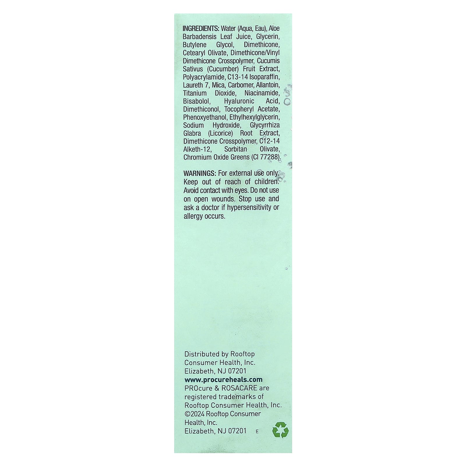 Procure, Rosacare® Hydrogel Cream, 2 fl oz (60 ml)