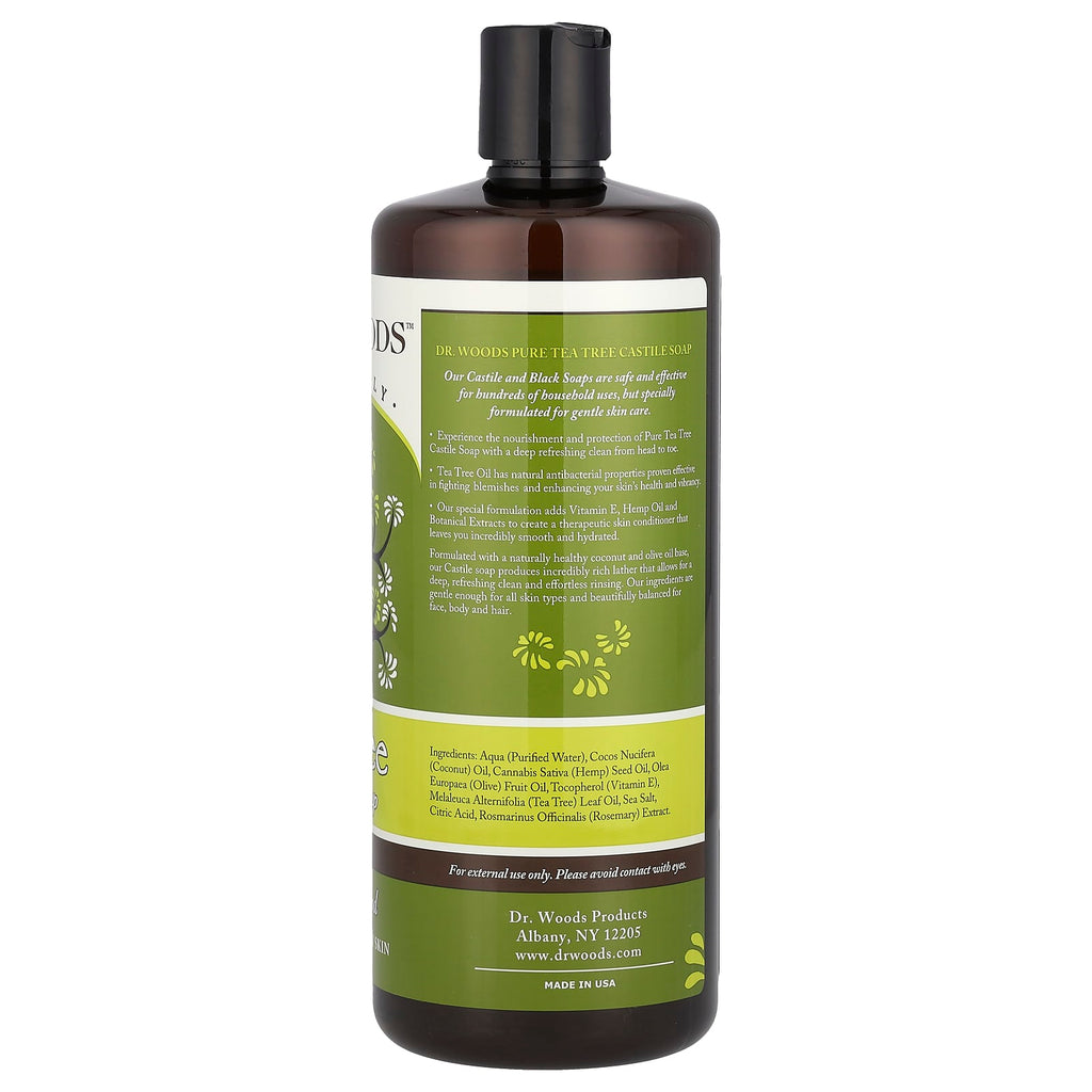 Dr. Woods, Tea Tree Castile Soap, 32 fl oz (946 ml)