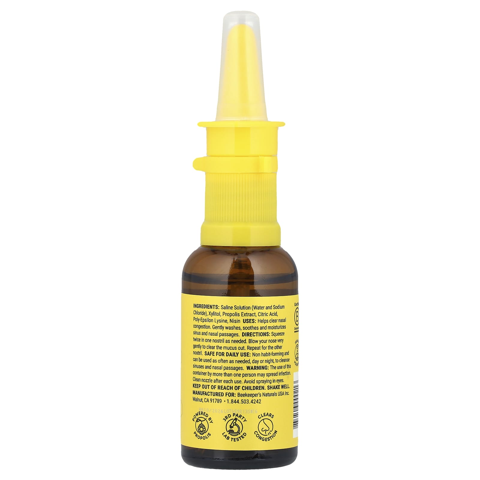 Beekeeper's Naturals, Propolis Nasal Spray, 1 fl oz (30 ml)