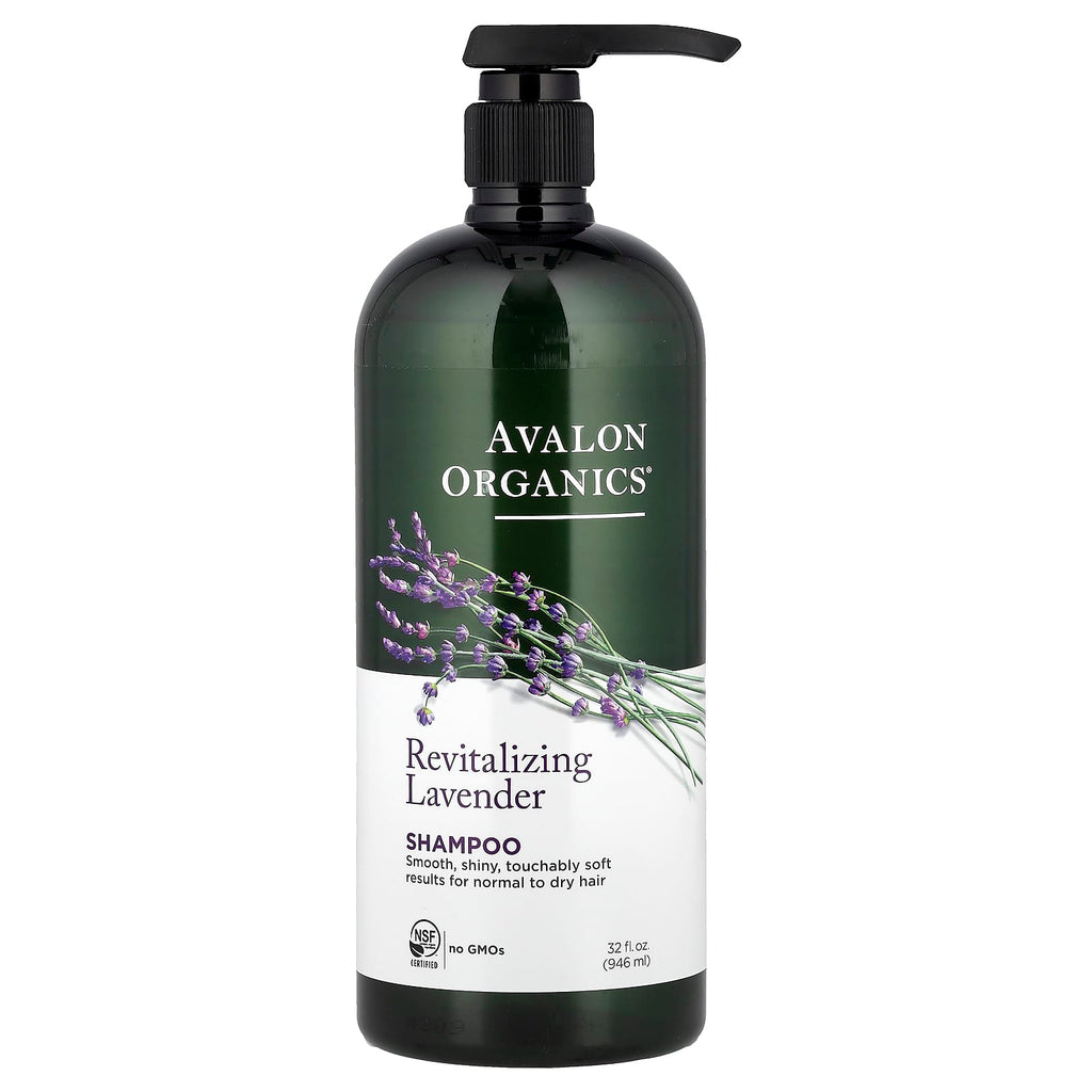 Avalon Organics, Shampoo, For Normal to Dry Hair, Revitalizing Lavender, 32 fl oz (946 ml)
