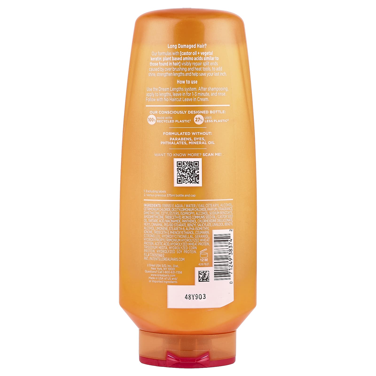 L'Oréal, Elvive, Dream Lengths, Split End Sealing Conditioner, Long, Damaged Hair , 12.6 fl oz (375 ml)