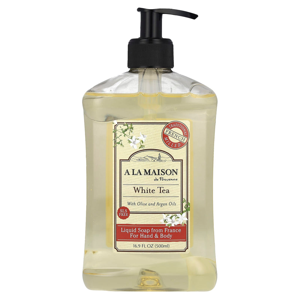 A La Maison de Provence, Liquid Soap For Hand & Body, White Tea, 16.9 fl oz (500 ml)