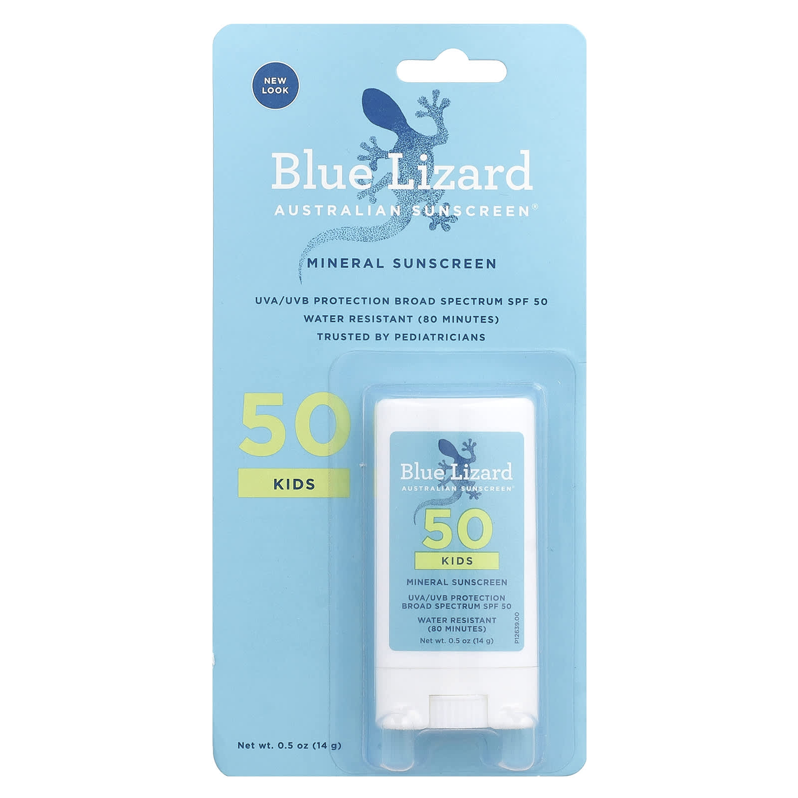 Blue Lizard Australian Sunscreen, Kids Mineral Sunscreen Stick, SPF 50, 0.5 oz (14 g)