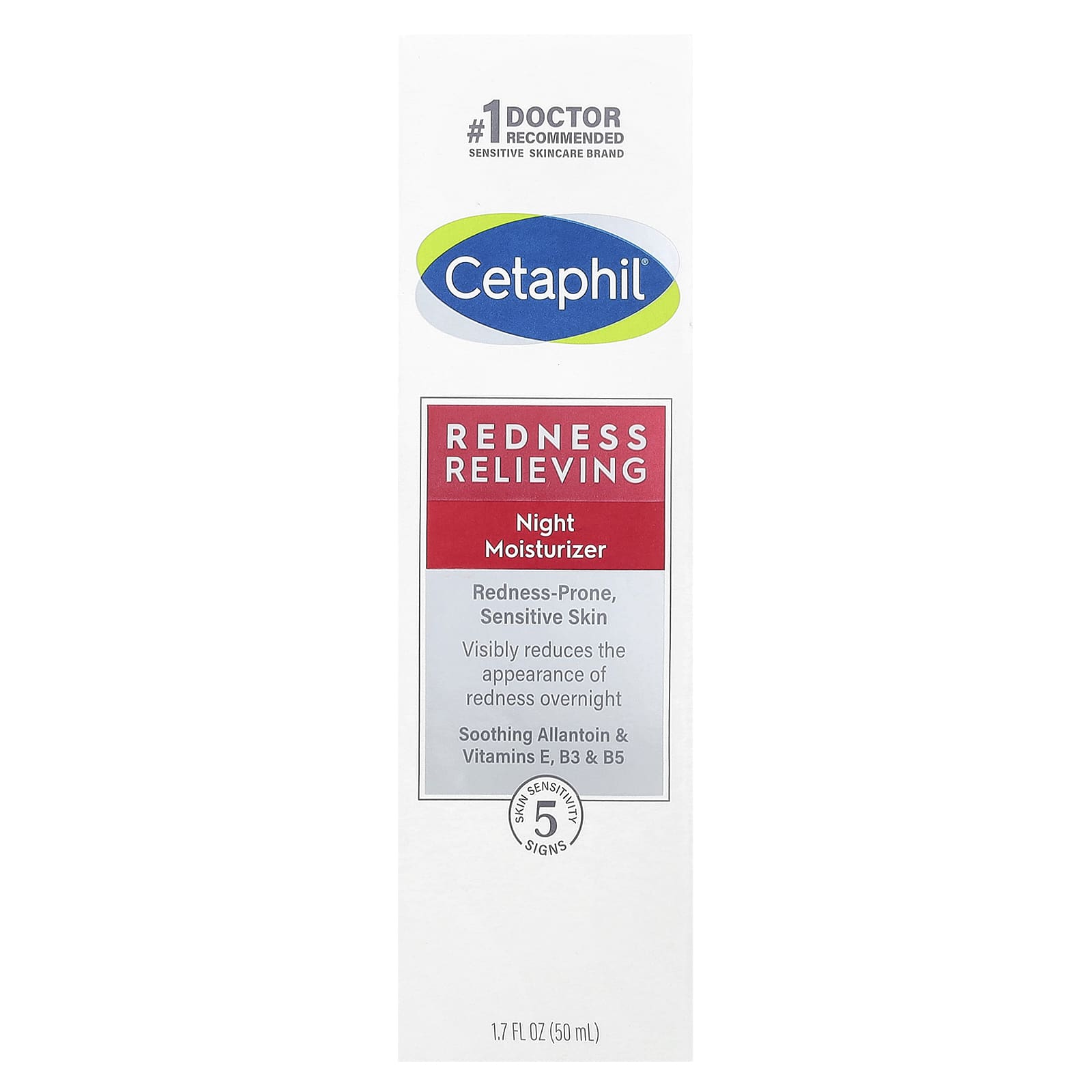 Cetaphil, Redness Relieving, Night Moisturizer, 1.7 fl oz (50 g)