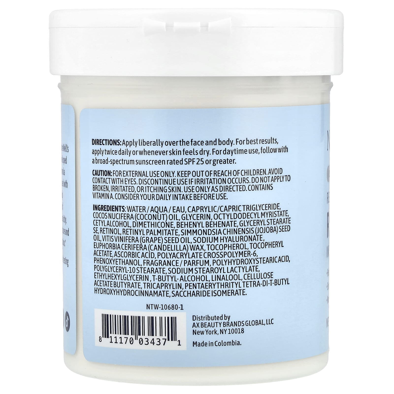 Naturewell, Retinol, Intense Moisture Cream, 16 oz (454 g)