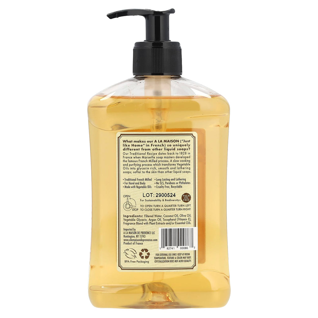 A La Maison de Provence, Liquid Soap For Hand & Body, Honeysuckle, 16.9 fl oz (500 ml)