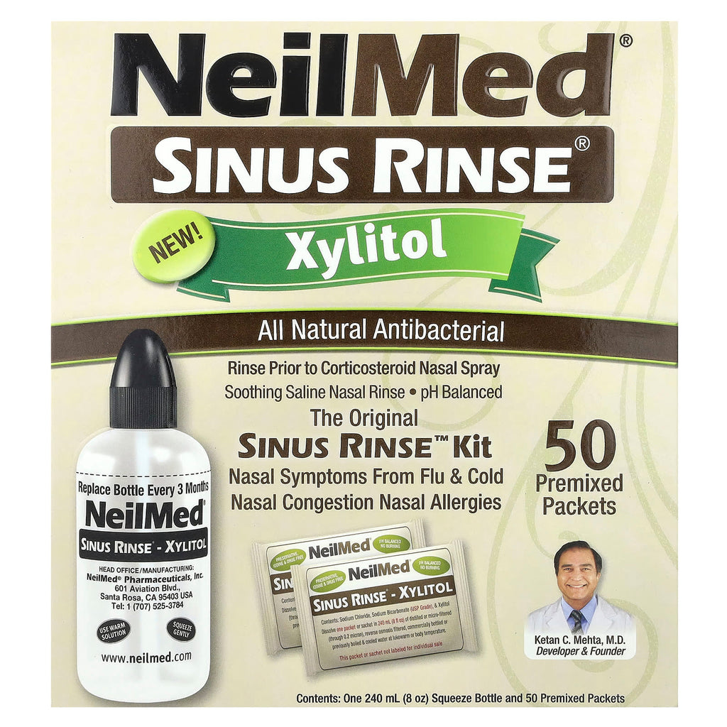 NeilMed, Sinus Rinse®, Xylitol, Sinus Rinse™ Kit, 2 Piece Kit