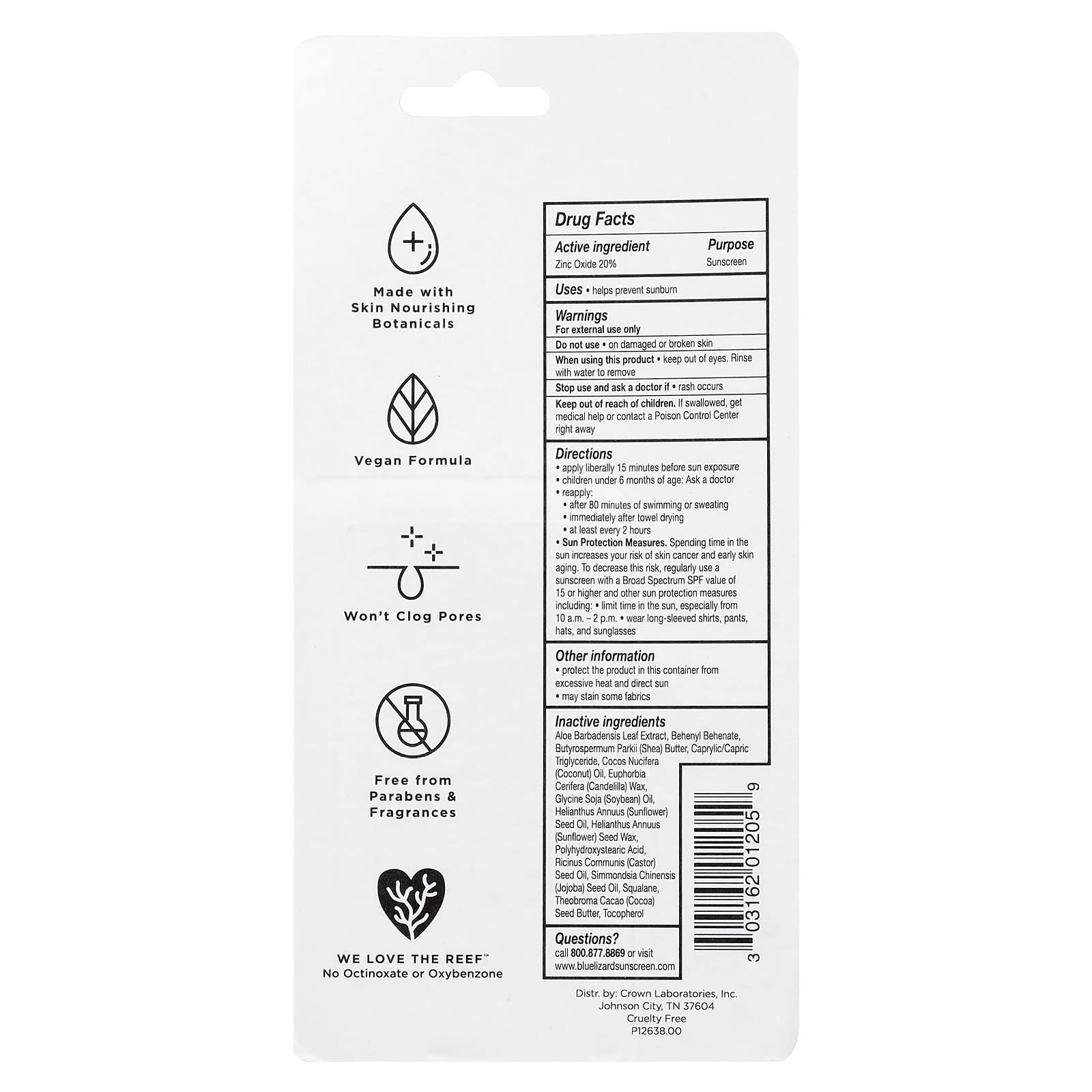 Blue Lizard Australian Sunscreen, Kids Mineral Sunscreen Stick, SPF 50, 0.5 oz (14 g)