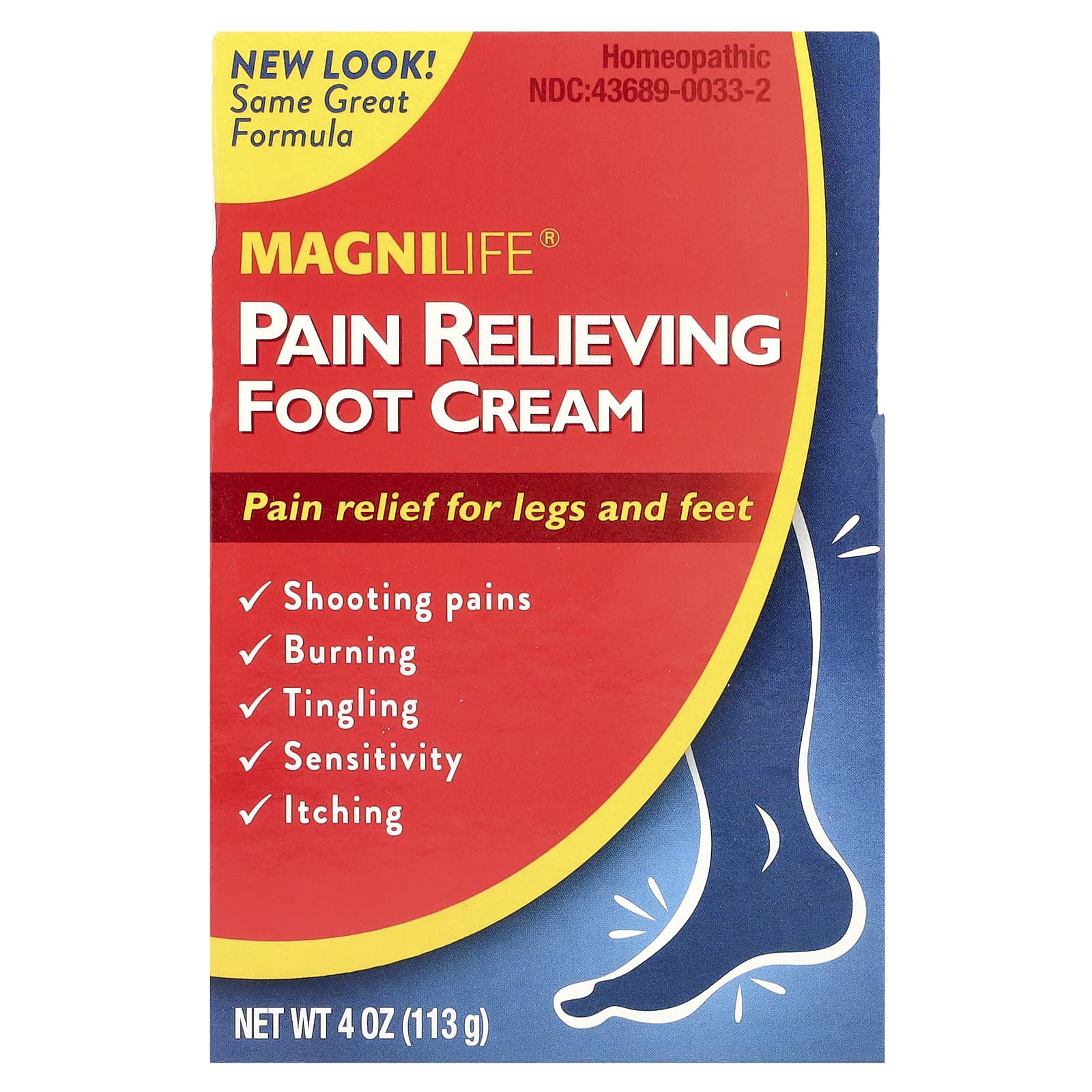 MagniLife, Pain Relieving Foot Cream, 4 oz (113 g)