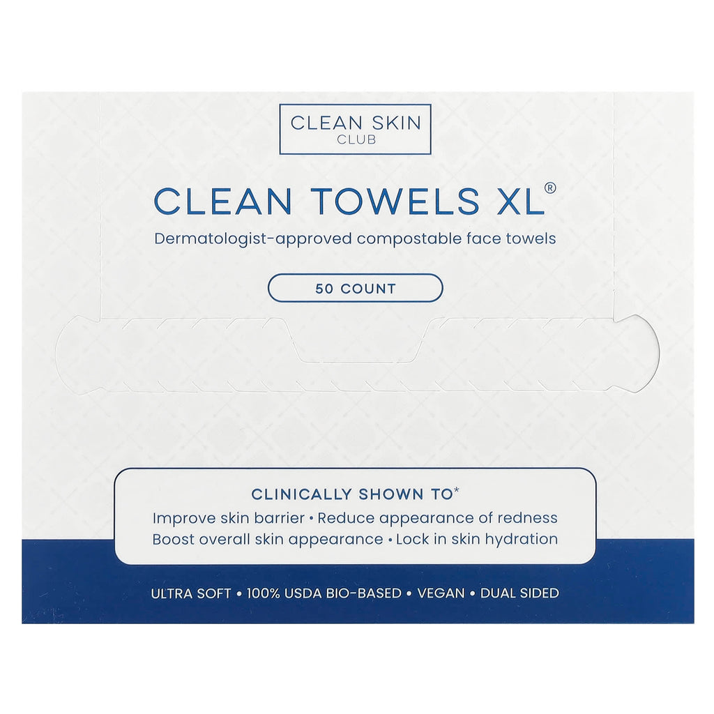 Clean Skin Club, Clean Towels XL®, 50 Count