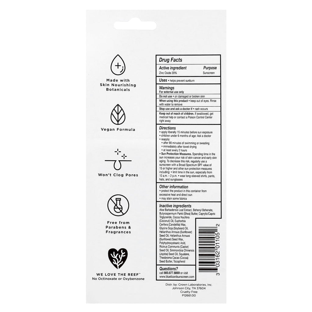 Blue Lizard Australian Sunscreen, Baby Mineral Sunscreen Stick, SPF 50, 0.5 oz (14 g)