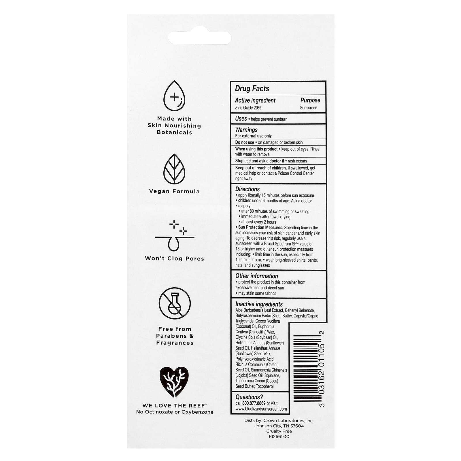 Blue Lizard Australian Sunscreen, Baby Mineral Sunscreen Stick, SPF 50, 0.5 oz (14 g)