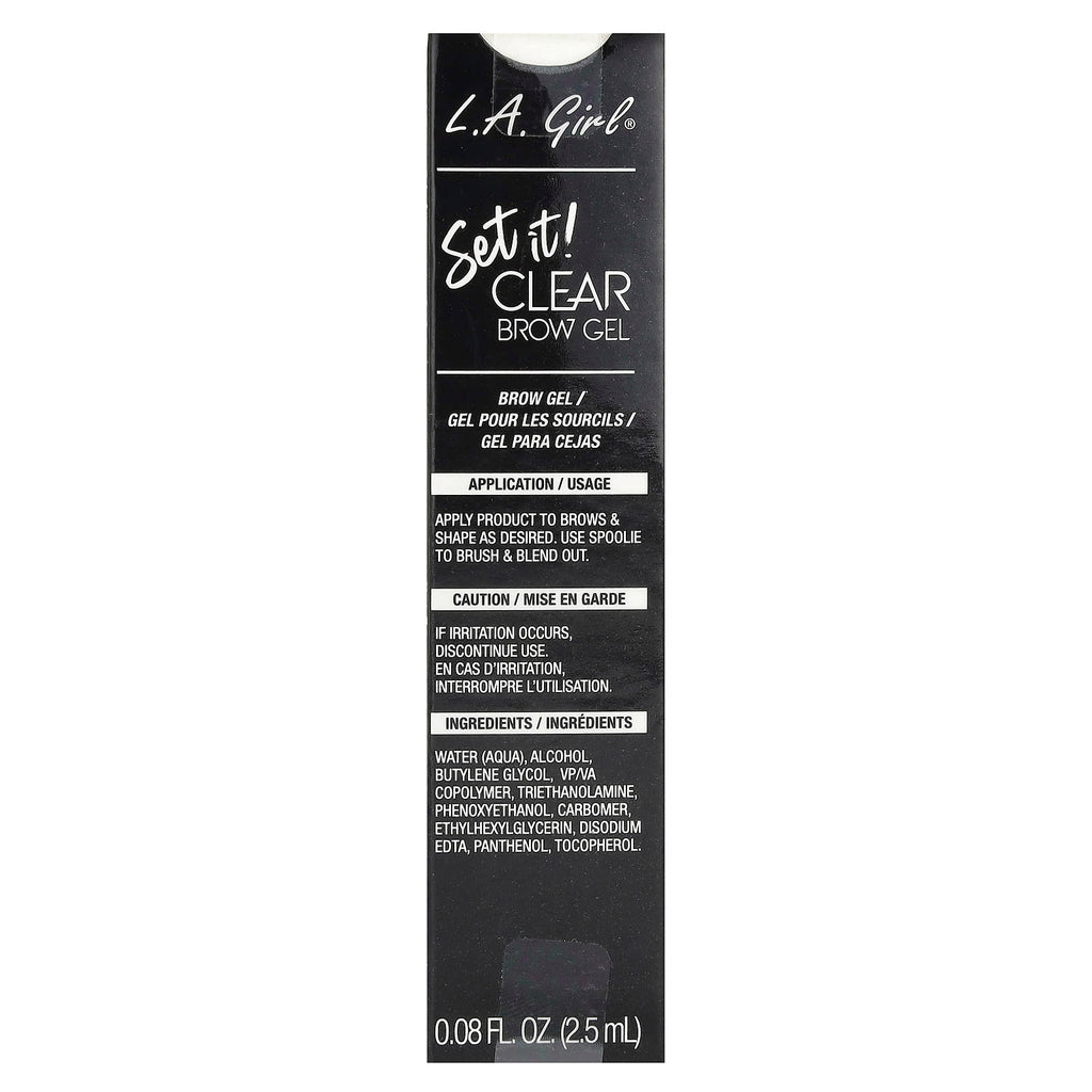 L.A. Girl, Set it! Clear Brow Gel, GBG390 Clear, 0.08 fl oz (2.5 ml)
