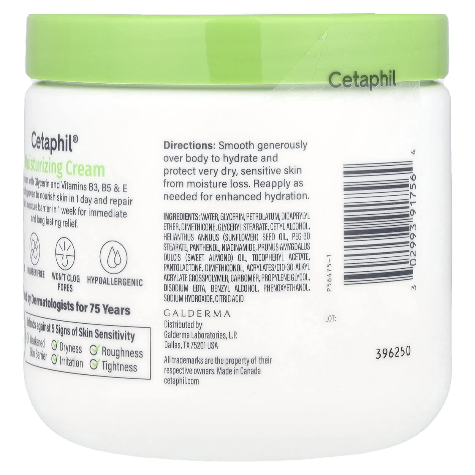 Cetaphil, Moisturizing Cream, Fragrance Free, 16 oz (453 g)