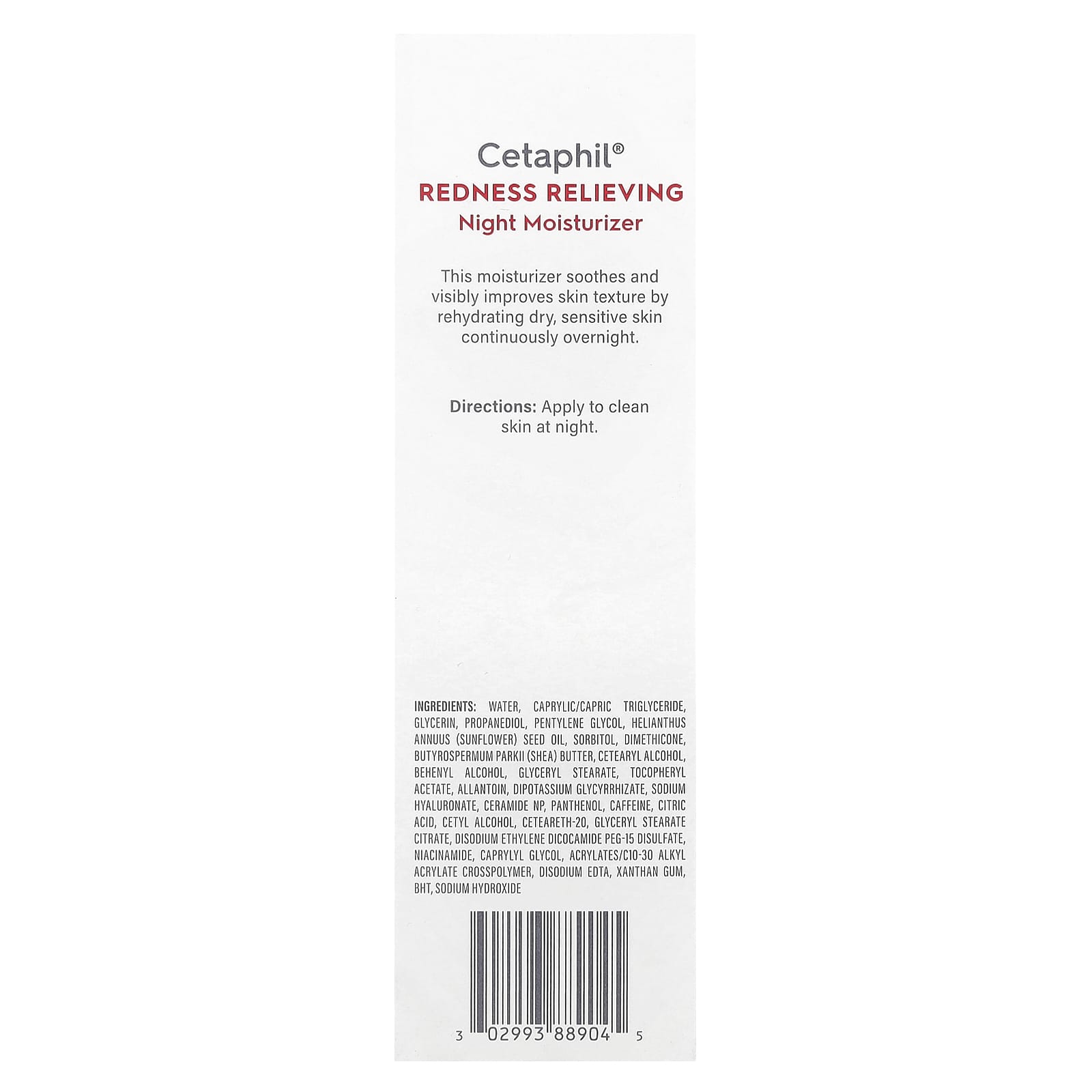 Cetaphil, Redness Relieving, Night Moisturizer, 1.7 fl oz (50 g)
