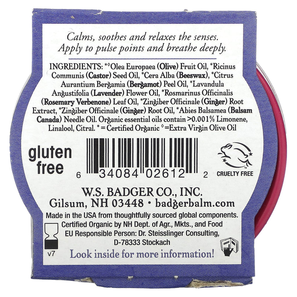 Badger, Organic Sleep Balm, Lavender & Bergamot, 0.75 oz (21 g)