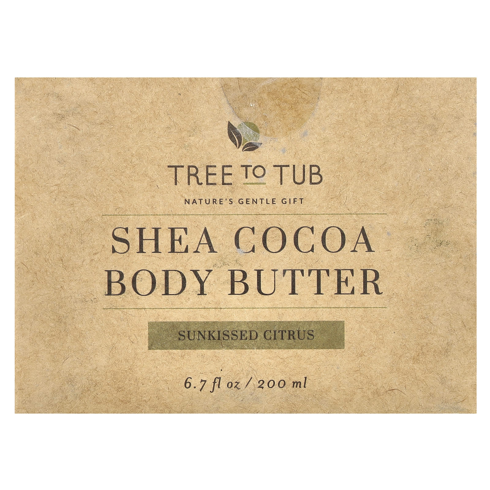 Tree To Tub, Shea Cocoa Body Butter, Sunkissed Citrus, 6.7 fl oz (200 ml)