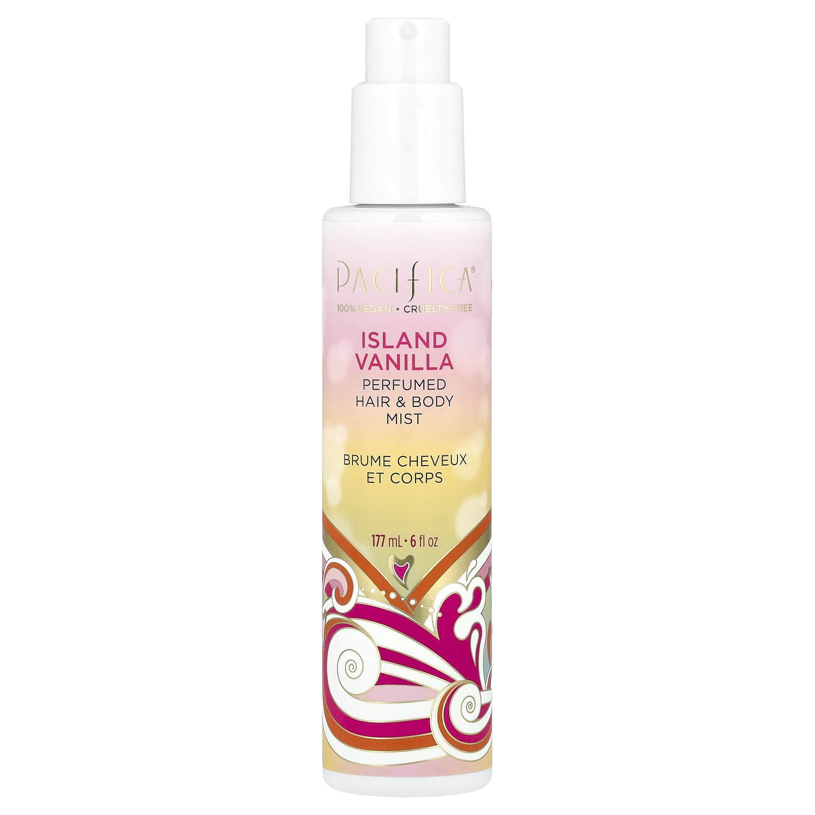Pacifica, Perfumed Hair & Body Mist, Island Vanilla , 6 fl oz (177 ml)
