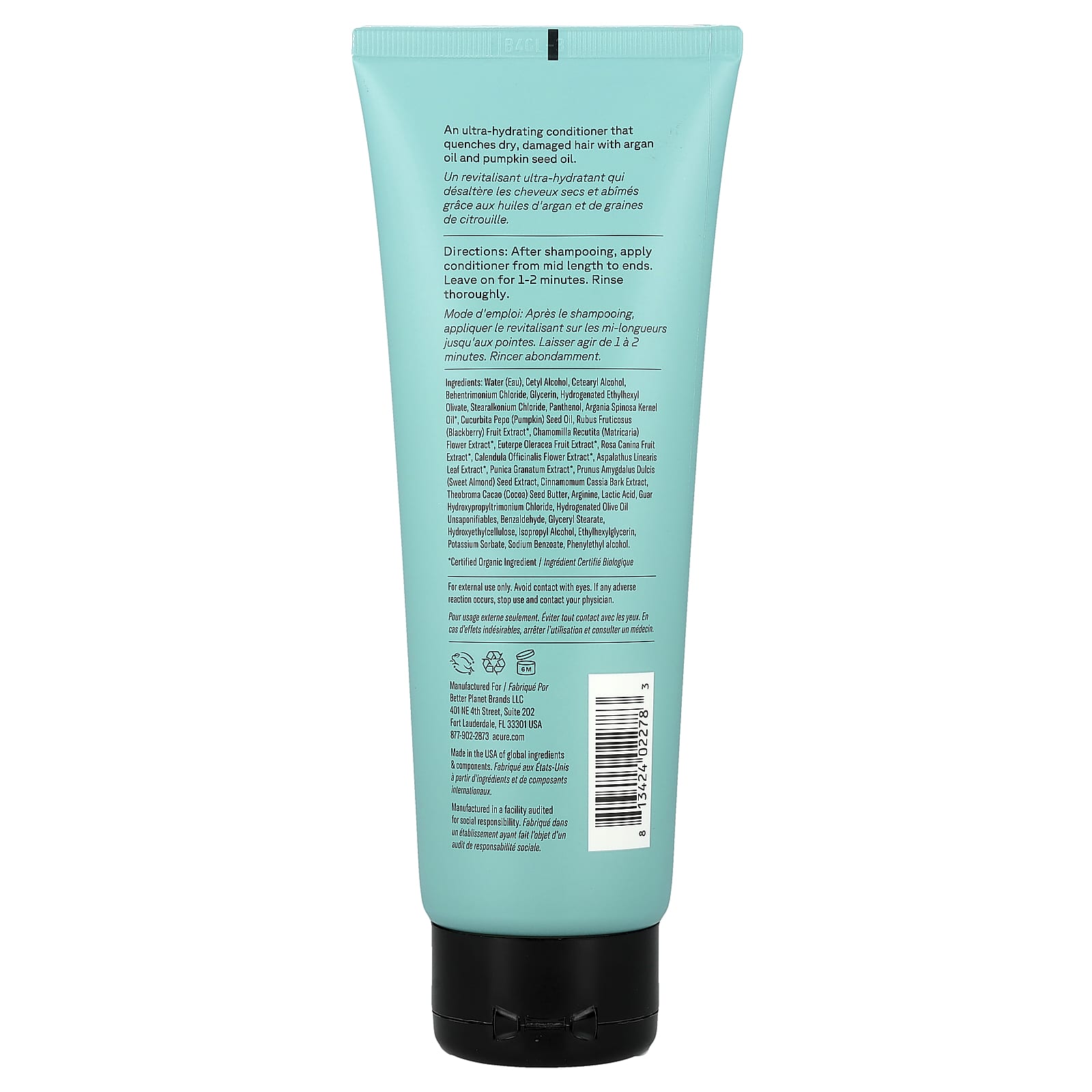 ACURE, Ultra Hydrating Conditioner, Argan Oil & Pumpkin Seed Oil, 8 fl oz (236 ml)