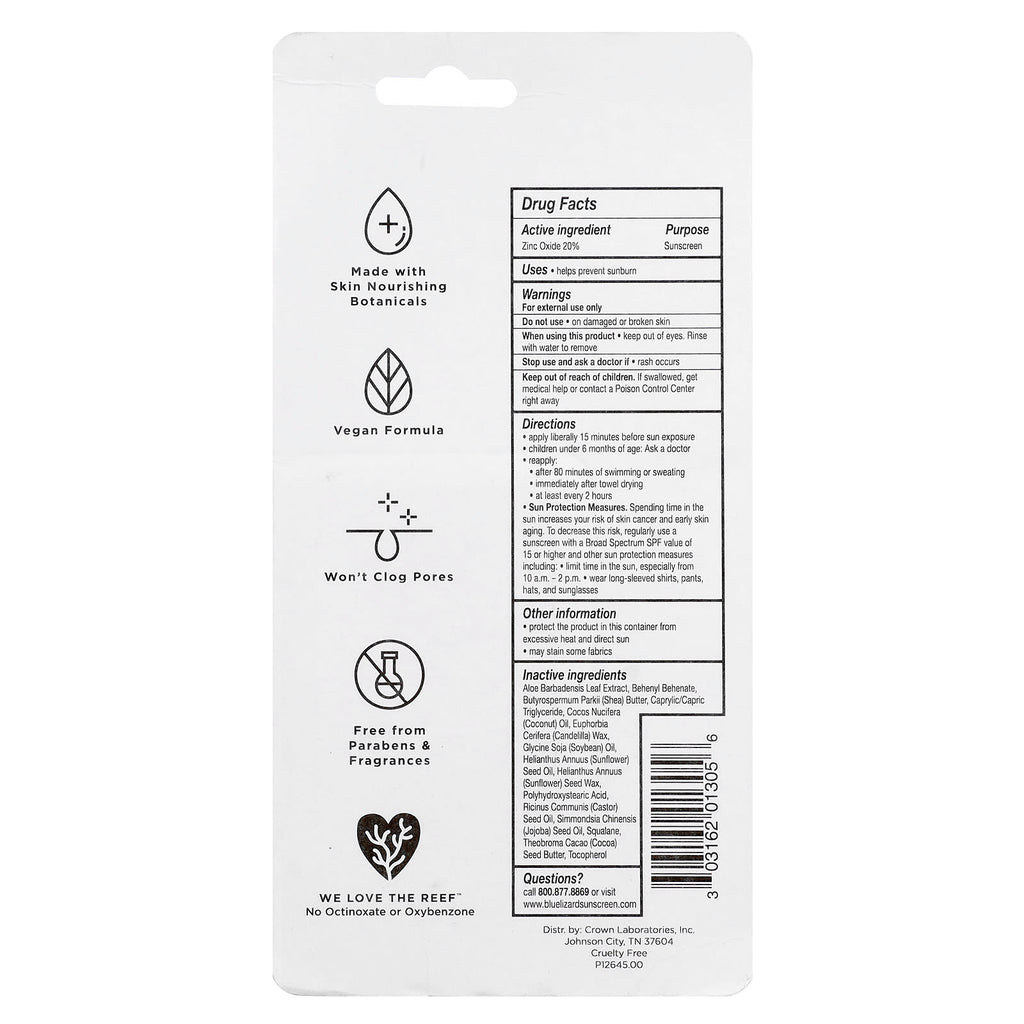 Blue Lizard Australian Sunscreen, Sensitive Mineral Sunscreen Stick, SPF 50, 0.5 oz (14 g)