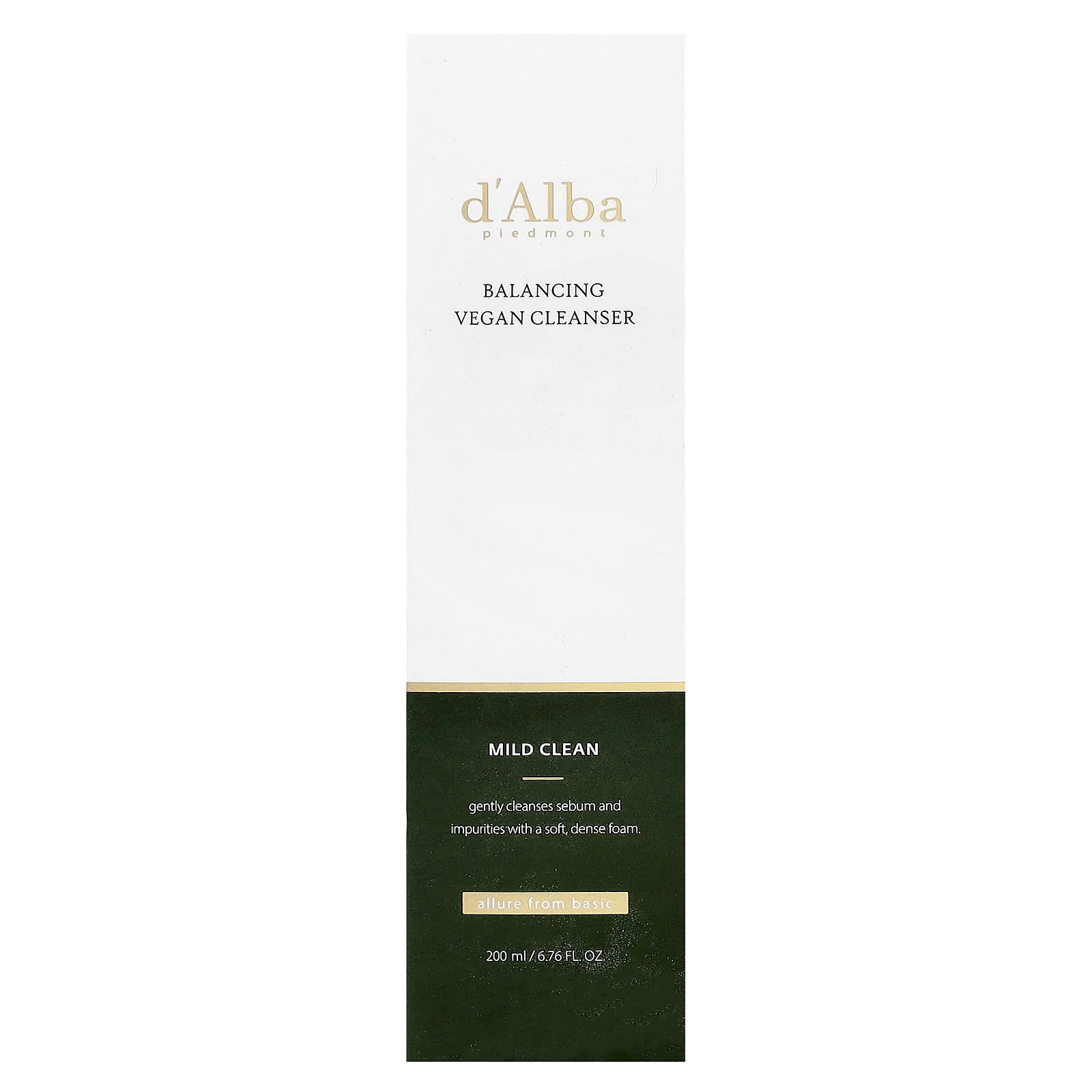 d'Alba, Balancing Vegan Cleanser, Mild Clean, 6.76 fl oz (200 ml)