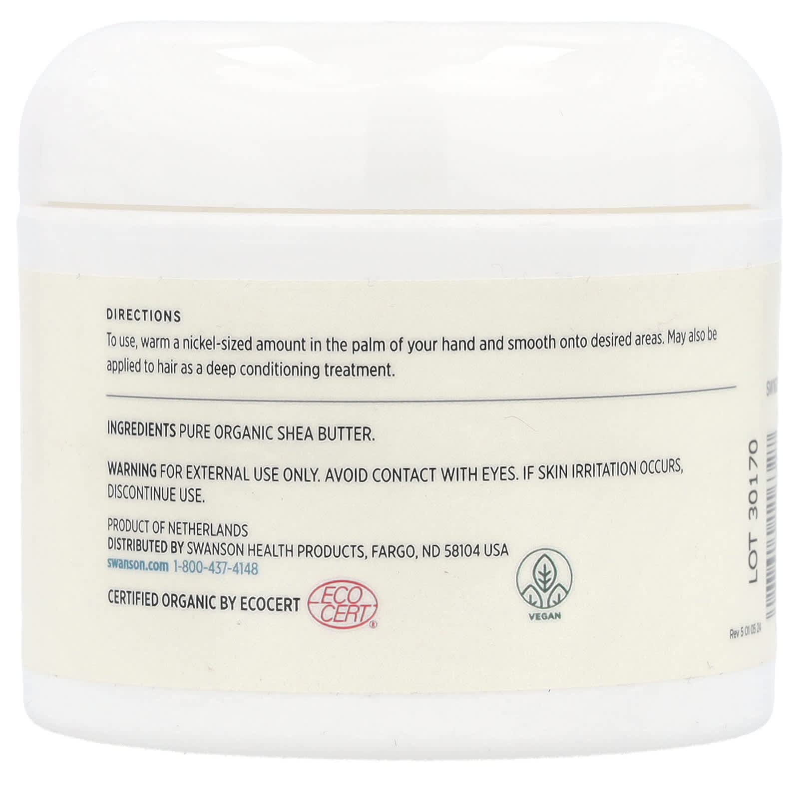 Swanson, Organic Shea Butter, 4 fl oz (118 ml)