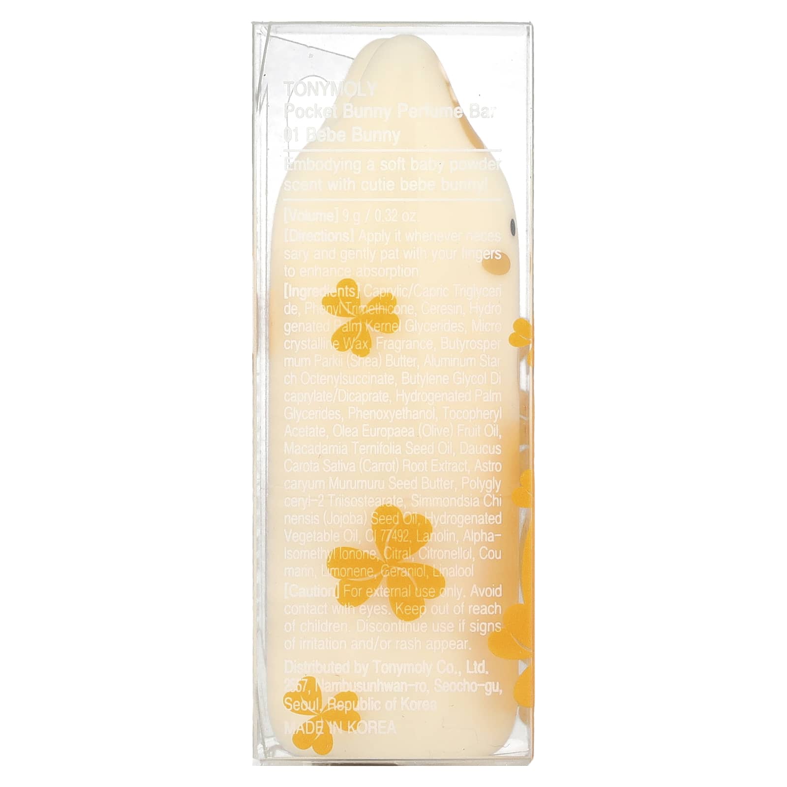 TonyMoly, Pocket Bunny Perfume Bar, 01 Bebe Bunny, 0.32 oz (9 g)